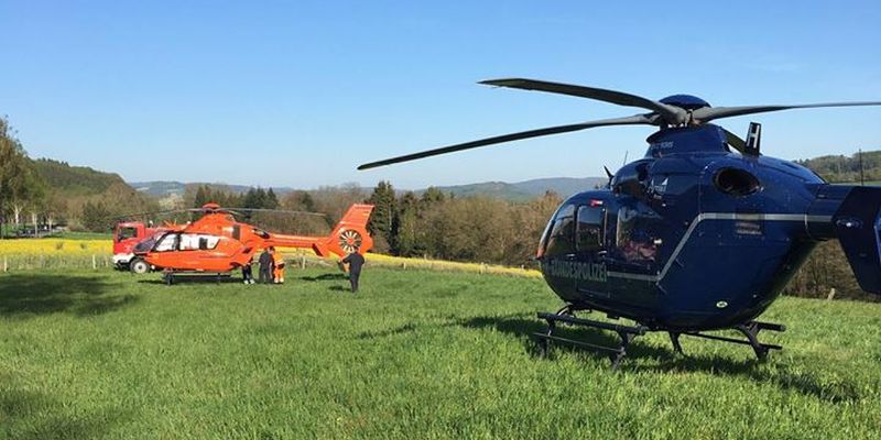 Rettungshubschrauber landete mit technischem Defekt 